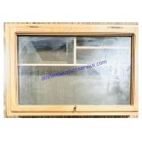 Oak Hanging Glass Front Display Case 32x21x5"