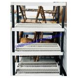 Grey Plastic 4 Shelf Unit 18x35x54"