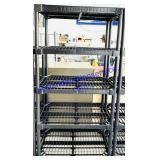 Black Plastic 5 Shelf Unit 36x71x18"