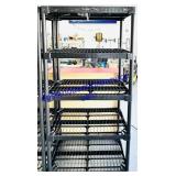 Black Plastic 5 Shelf Unit 36x71x18"
