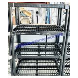 Black Plastic 4 Shelf Unit 36x54x18"