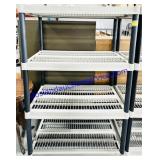 Grey Plastic 4 Shelf Unit 18x35x54"