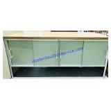 Vinyl Top Metal Sliding Door Workbench 17x62x29"