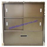 Metal Sliding Door Filing Cabinet 18x36x41"