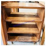 Brass Foot Small Oak Shelving 11x18x25"