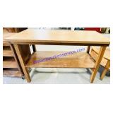 Small Wood & Vinyl Table 16x40x27"