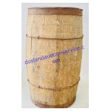 Wooden and Metal Nail Keg 18 x 10"