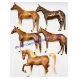5 Damaged Breyer & Hartland Model Horses