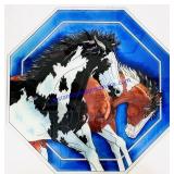 Hand Painted Amia Glass Horse Decoration