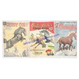 3 Antique Horse Story Comic Books