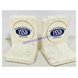 Iowa State Savings Bank Ceramic Bookends