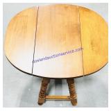 Folding Leaf Wooden Coffee Table (23x26x29")