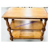 3 Tier Wooden End Table (14x26x22")