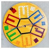 Wooden Cribbage Board (24" round)