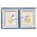 2) Framed Hanging Art Prints (19 x 16")