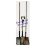 3 Metal Shovels