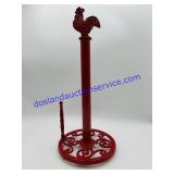Cast Iron Rooster Paper Towel Holder