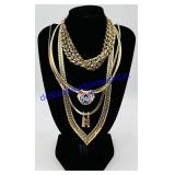 4 Golden Metal Necklaces