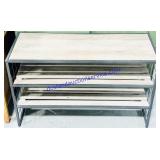Metal & Vinyl Shoe Rack (12x30x18")