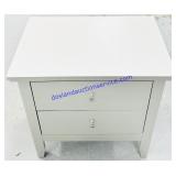 Silver Painted Wooden End Table (23x16x24")