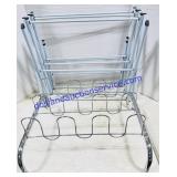 Folding Expandable Clothes Rack and Metal Shoe