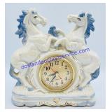 Ceramic Quartz Horse Clock