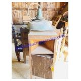 Bed Frame, Lamp, & Cabinet