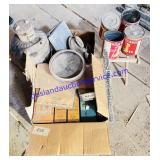 Tins, Milk Can, Cigar Boxes, Etc