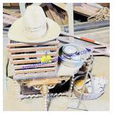 Crate, Table, Baskets, Etc