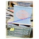 Tool Bin, Carnation Milk Cooler, & Pans
