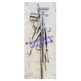 Rakes, Axe, Ice Tongs, Etc