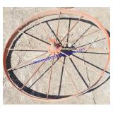 42" Orange Steel Wagon Wheel