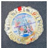 National Farm Journal Brass & Porcelain Ornament