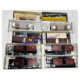 (10) In Box HO Scale Model Train Cars