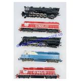 (5) HO Scale Model Train Engines