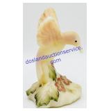 Fenton Uranium Glass Hand Painted Hummingbird