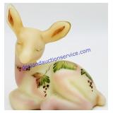 Fenton Uranium Glass Hand Painted Deer Figure