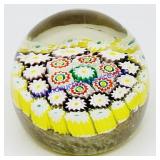 Flower Pattern Art Glass Paperweight