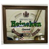 17inx14in Framed Heineken Mirror