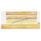 16 Antique Wooden Advertising Yard & Meter Sticks