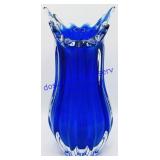 Lednickï¿½ Rovne Cobalt Blue Art Glass Vase