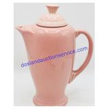 Pink Glaze Fiesta Ceramic Lidded Pitcher (Chips)