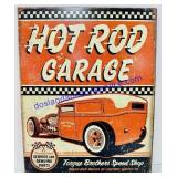 16inx12.5in Metal Hot Rod Sign