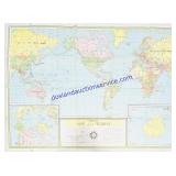 1960 Universal World Map 35x47"