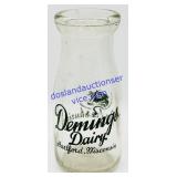 Demings Dairy Small Glass Milk Bottle