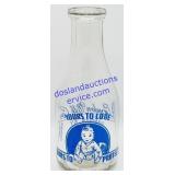 London Milk Co. Glass Milk Bottle