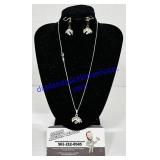 Iowa Hawkeyes Sterling Silver Necklace & Earrings