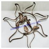 Decorative Metal Sun Hummingbird Wall Art
