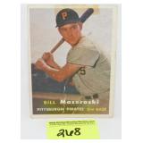 1957 Bill Mazeroski #24 Rookie Card
