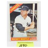 Vintage 1966 Mickey Mantle Baseball Card